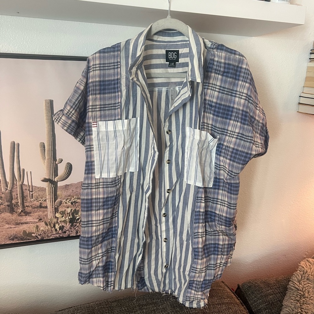 NWT Plaid Button Down